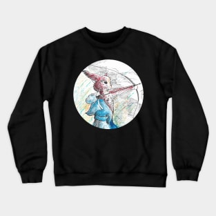 Rabbit archery - vintage fantasy inspired art and designs Crewneck Sweatshirt